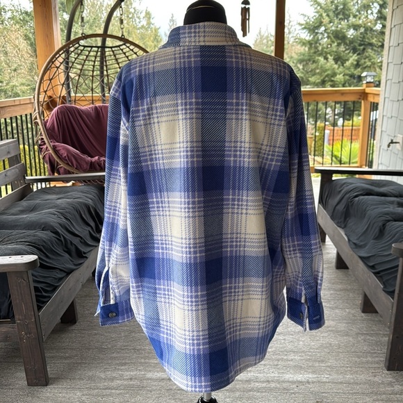 Eddie Bauer | Chutes Plaid Fleece Shirt Jacket/ Shacket - Picture 5 of 8